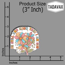 (3Pcs) Be Still and Know That I Am God Sticker Christian God Cristianos Cross Bible Decorate Waterproof Vinyl Water Bottle Tumbler Books Phone Laptops Sticker Gifts for Love Jesus 3 Inch