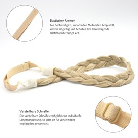 Rose bud Braided Headbands for Women Black Synthetic Hair Plaited Braids Elastic Stretch Hairpiece Hair Band Beauty Accessory