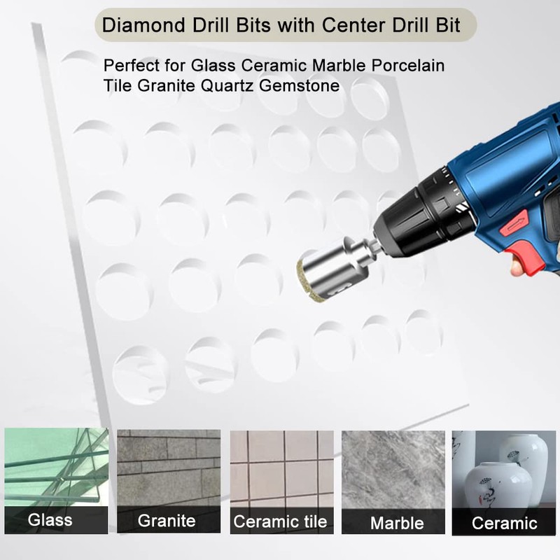 ASNOMY 3-1/4 Inch Diamond Hole Saw with Pilot Drill Bit,