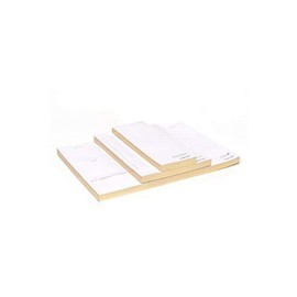 RUSSELL+HAZEL In Due Time Notepad Set, White with Gilded Edges, 3 Notepads, 80 Sheets Each (27619)