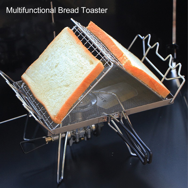 Camp Stove Toaster Stainless Steel Foldable Portable Camp Stove Toaster