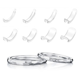 Pack of 8 Invisible Ring Reducers, Ring Size Adjuster, Ring Size Adjuster, Ring Adjuster, Ring Insert for Reducing Loose Ring Size Adjuster, Ring Size Gauge, Resin, Nothing