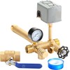 1"x 11"Well Pressure Tank Tee Kit with 30/50psi Pressure Switch,Brass