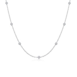 MARLION JEWELS Necklace for women with small balls. Necklace made of gold-plated/silver-plated surgical steel. Ideal as a gift. Jewellery for women, Gold - silver