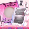 FANXITON DIY Lash Extension Kit Natural Lash Clusters 30D+40D Mix