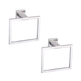 GERZWY Hand Towel Ring Bath Towel Holder Bathroom Lavatory Shower Towel Hanger Holder Brushed Stainless Steel Wall Mount