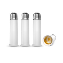 BrightArk E26 Light Socket Extender, 4 Pack 12CM/4.72 inch Light Bulb Extension Socket E26 to E26 Standard Medium Base Light Bulb Socket Extender for Flood Light Recessed Light Socket Adapter(60W MAX)