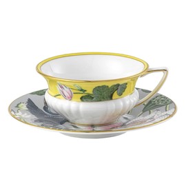 Wedgwood Wonderlast 1057268 Water Lily Tea Cup & Saucer, 6.8 fl oz (200 ml), Wedding Gift