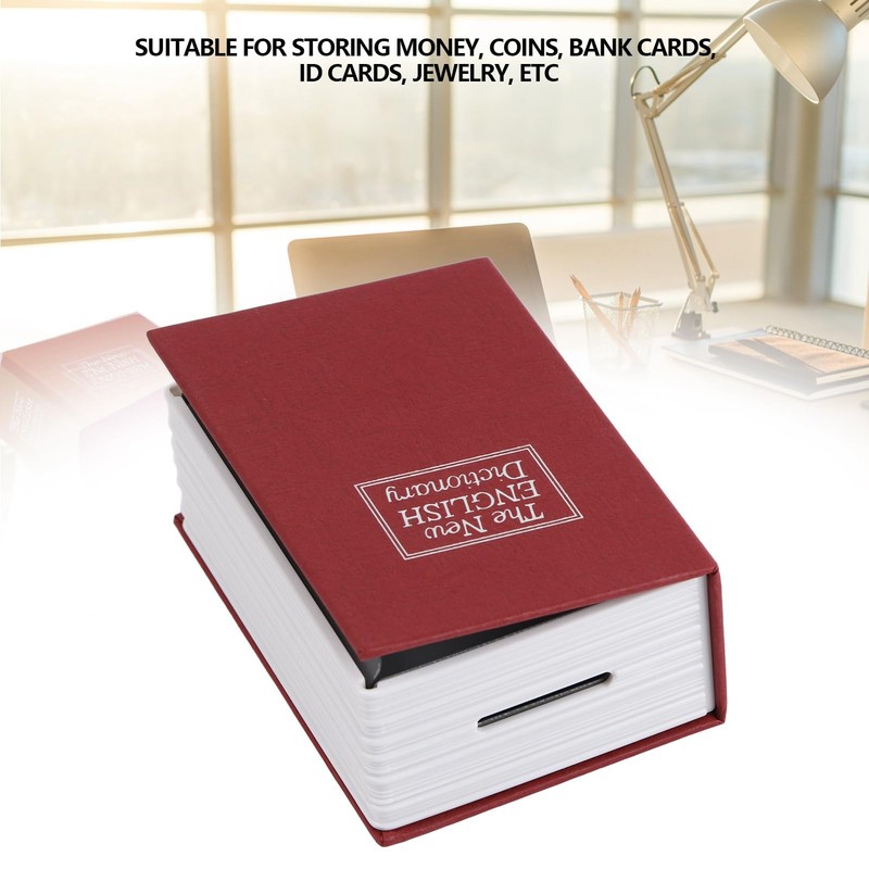 Mini Safe Box with Lock and Keys, Simulation Book for
