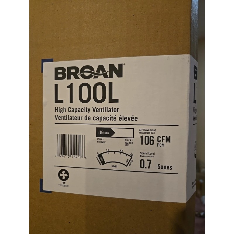 BROAN-NUTONE Broan L100L In-Line Ventilator Fan - 106 CFM