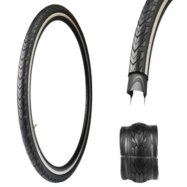 1/2 Pack 700 x 35c Tyres Road Bike Tyres with 3 mm Puncture Protection 37-622 Bicycle Tyres Clincher Bicycle Coat for Road Bike/Road Bike/Hybrid Bike (1 Pack 700 x 35c)