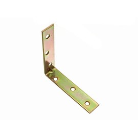 Corner Brace Angle Repair Bracket Yellow Galvanised Steel 100 mm Pack of 10