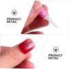 Beavorty 48 Pack Short Square Red Glitter Fake Nails French