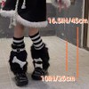 CHERSE Furry Leg Warmers for Women 3in1 Kawaii Star Bone