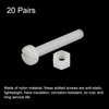 sourcing map 20 Pairs Nylon Screw Nut Assortment, M5x35mm Slotted