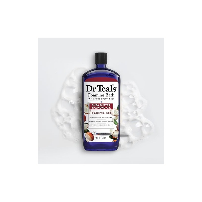 Dr Teal's Baño Espumoso Con Sal Pura de Epsom, Manteca
