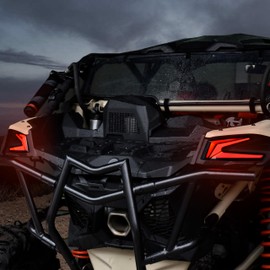 SAUTVS X3 Tail Lights Assembly, LED Smoked Black Taillights Rear Brake Stop Lights Tail Lamps for Can-Am Maverick X3 XDS XRS Max Turbo R 2017-2025 Accessories (2PCS, #710004744)