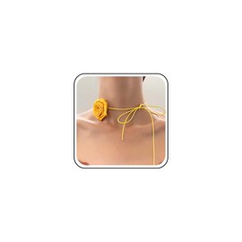 TseenYi Rose Flower Velvet Choker Necklace Vintage Pink Rose Choker Necklace Large Flower Suede Necklace Pink Flower Suede Necklace Lolita Long Wrap Neckalce Jewellery for Women and Girls, Leather