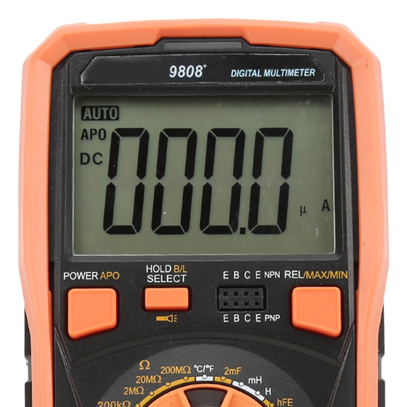 9808+ High Accuracy Digital Multimeter Multifunctional Electrical Tester Measuring AC