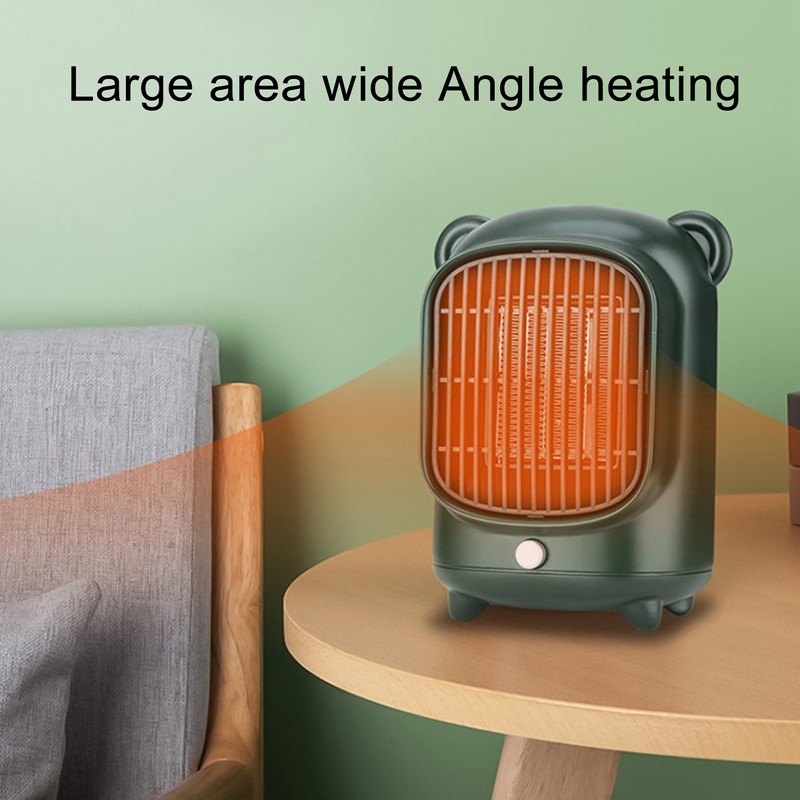 Space Heater Fast Quiet Heating Green Portable Mini Desktop Electric