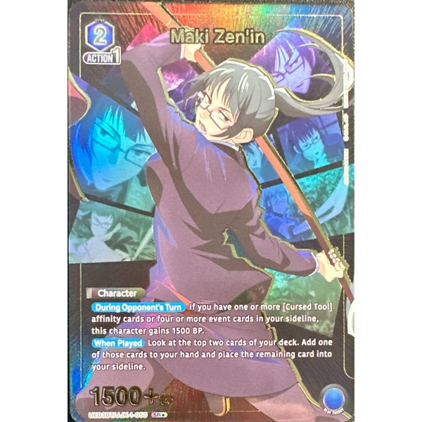 Union Arena TCG Jujutsu Kaisen Maki Zen'in Alternate Art Foil
