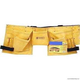 11 Pocket Tool Belt Pouch Toolbelt Buckle Leather Marksman 69098