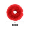 4 Pieces Red Plush Hair Bobbles Cute Plush Hair Ties