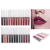 24pcs LANGMANNI Matte Lip Glaze Set Waterproof NonStick Cup Lip