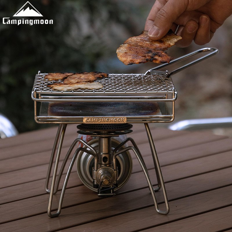 Campingmoon Camping Bread Toaster Folding Camp Stove Toaster Gas Fire