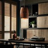 Newrays Antique Wood Wine Barrel Pendant Lamp Hanging Rustic Unique