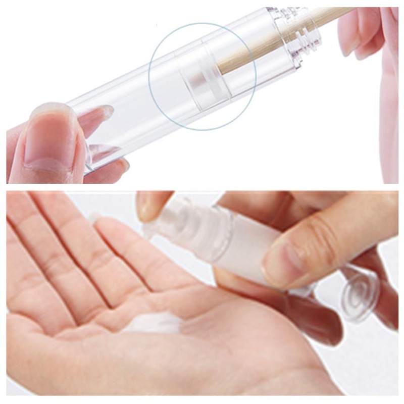 Clear Airless Lotion Pump Bottles,Refillable Design,CuiCanfla Set of 15, 2