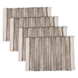 Hausattire Woven Table Placemats Set of 4 - Olive Green, Jute Boho Outdoor Table Mats for Kitchen Dining Decoration | Easy Clean Heat Resistant Farmhouse Dinner Placemat for Spring Decor - 13x19 Inch