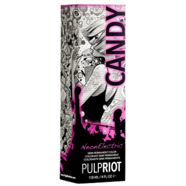 Pulp Riot Semi-Permanent Neon Hair Color 4oz- Candy