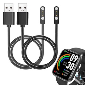 smaate Smart Watch Charger Cables Compatible with TOZO S3 1.83” Smart Watch, 2-Pack