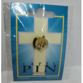Autom Vintage 1998 AUTOM LAPEL PIN  Gift  NEW!!  Apple with Religious Cross Teacher