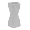 Twist grey ceramic flower bouquet vase