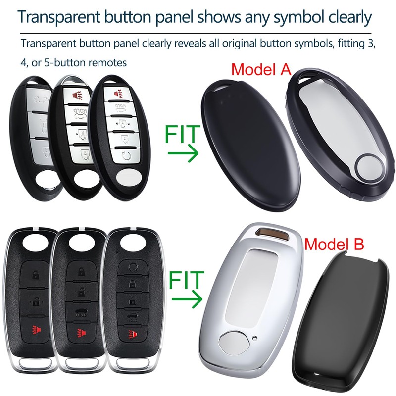 Key Fob Cover for Nissan Rogue Pathfinder Kicks Ariya Frontier,