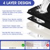 ACCUMTEK Striped Black Bathroom Rug Set 3 Pieces Ultra Soft,