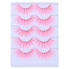 5 Pairs White False Eyelashes, Cosplay Eyelashes, 3D Multilayer Anime
