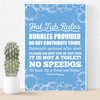 RED OCEAN Hot Tub Rules Hanging Garden Shed Plaque Party