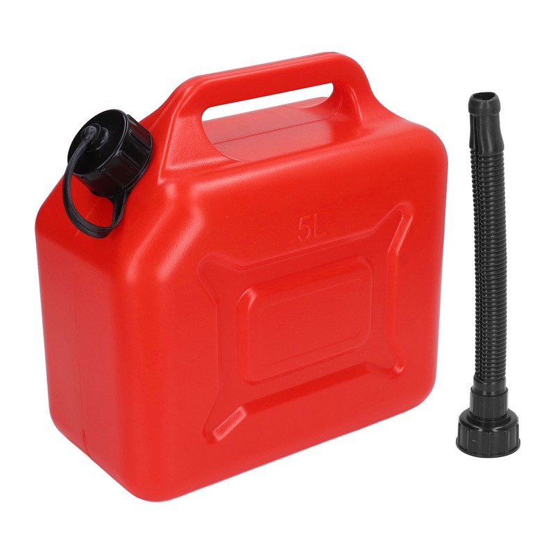 Gas Can 5L 1.3 Gallon ABS Leakage Free Red Portable