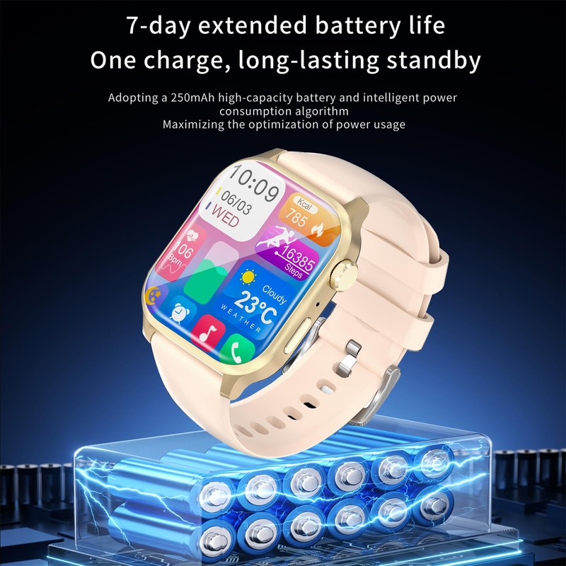PROTKPETS Smart Watch with 1.85" HD Touch Screen, Heart Rate