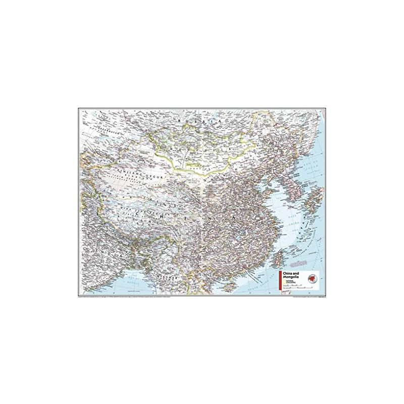 National Geographic Maps: China and Mongolia Wall Map - Compact