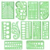 EMNIMQ Pack of 11 Architecture Geometry Stencil Technical Drawing Templates,