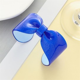 Fuqimanman2020 Chunky Acrylic Bow Open Cuff Bracelet for Women Colorful Resin Geometric Bowknot Bangle Bracelet Jewelry-Blue
