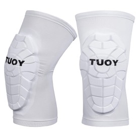 TUOY Compression Knee Pads Padded Knee Protection Pad - Youth & Adult Sizes (1 Pair)