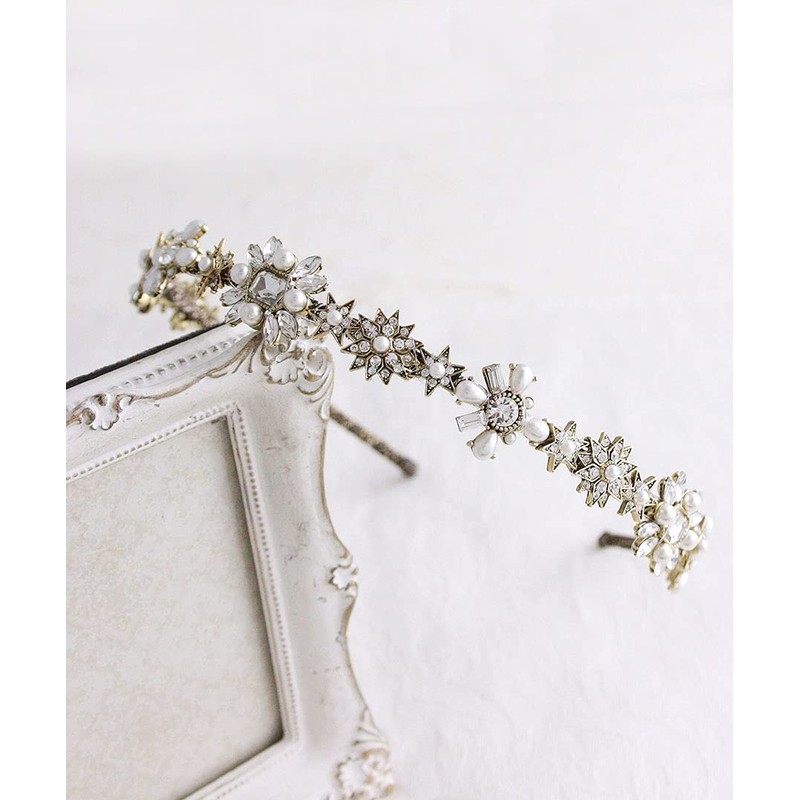 Vingtaine HK-188 Pearl Bijou Headband Thin Gorgeous Wedding After-Party Party