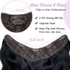 Jet Black Hair Extensions Clip in Human Hair 16inch with
