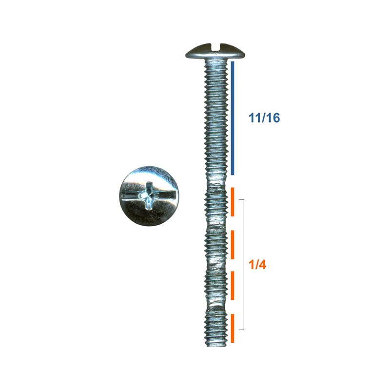 50 Pack of Rok Hardware #8 x 1-3/4" Slotted Machine