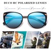 DUCO - anteojos de sol polarizadas retro para mujer de